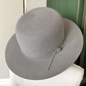 Jamie Slye Arrow Wide Stiff Brim Hat in Gunmetal